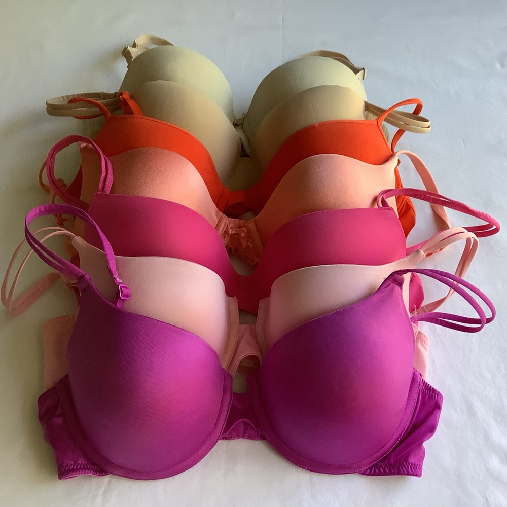Victoria's Secret Bra Collection 7 Pieces Bundle Sz 34B Very Sexy, Angels, Pink
